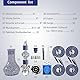 Shisha Komplettset mit 4 Schläuchen, 22’’ Großes Shisha Kit für bis zu 4 Personen mit allem inklusive, Keramikschüssel | Premium-Schlauch| Schöne Glasvase (Blau Q1)