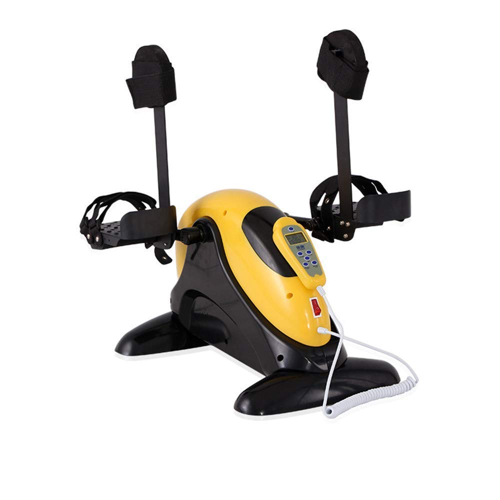 Mini ejercitador de Pedal Compacto para Equipos de rehabilitación de Brazos y piernas Bicicleta estática portátil Resistencia Ajustable con Pantalla al