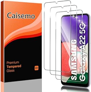 Caisemo (3 Pack) For Samsung Galaxy A22 5G (Not for A22 4G) Tempered Glass Screen Protector,9H Hardness, Anti Scartch,Soft Touch