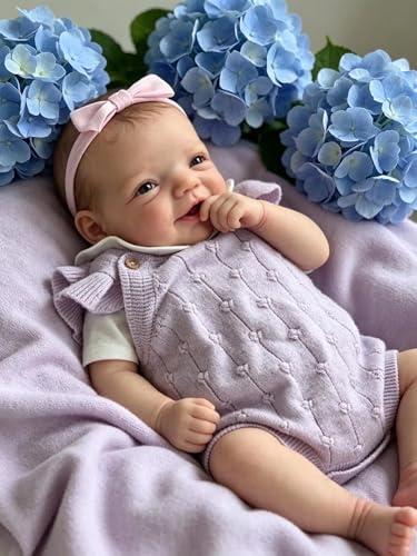 Muñeca Reborn Bebé Niña Realista 20 Pulgadas Sonriente miniatura 1