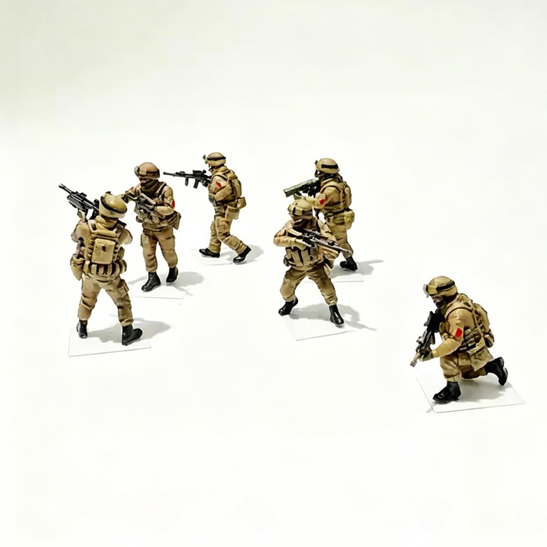 XKlemBauklode Speziell Streitkräfte Actionfiguren Modellbau im Maßstab 1:64, Miniatur Militär Realistischen Army Figuren, Rollenspiele