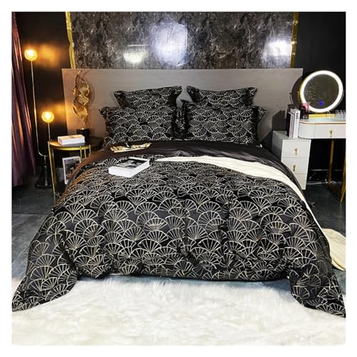 Housse de couette en coton égyptien jacquard haut de gamme pour lit King et Queen