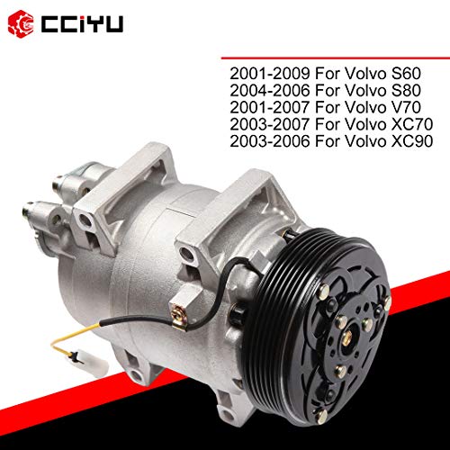 cciyu AC Compressor Pump for V-olvo S60 V70 XC70 2.3L 2.4L 2.5L 2001-2009 Replaces AC Compressor for Car - Thumbnail 5