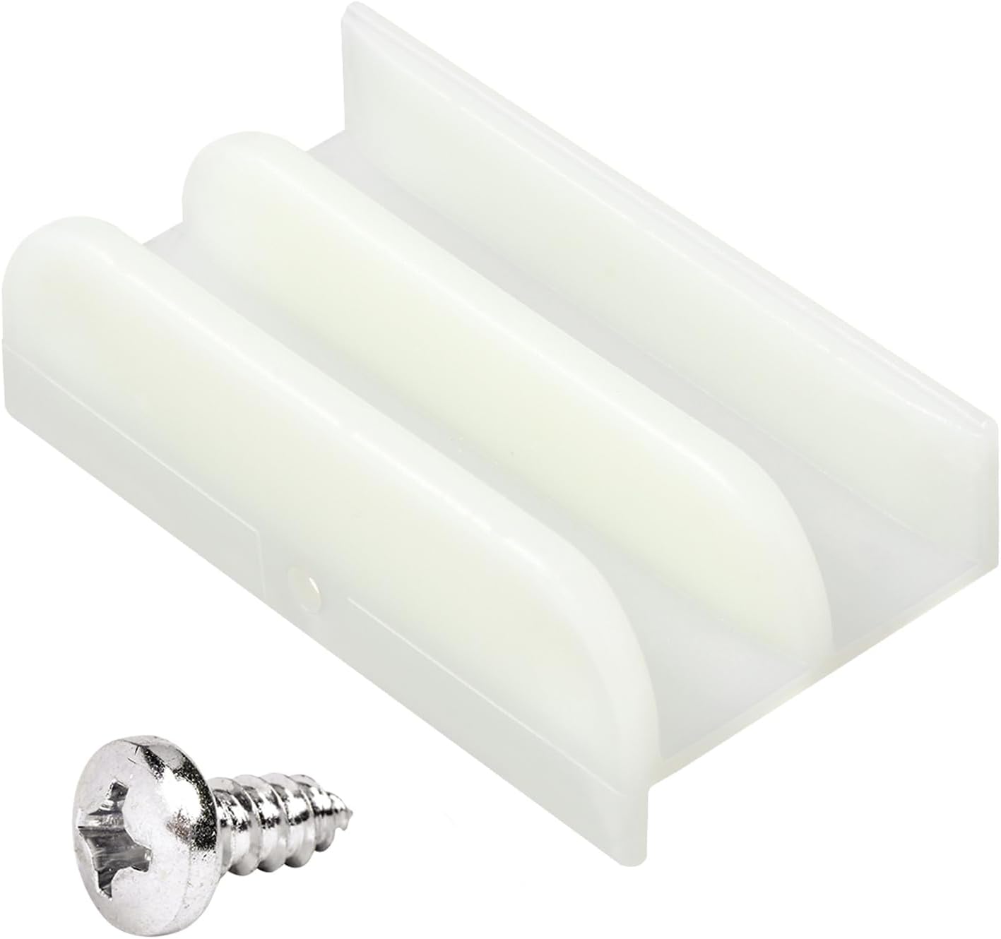 M6219 Sliding Shower Door Bottom Track (Top-Hung Shower Door Track), Suitable for 7/16-inch Thick Glass, 1/2-inch Channels, Glass Shower Door Plastic Track M6219 (1 Pack)