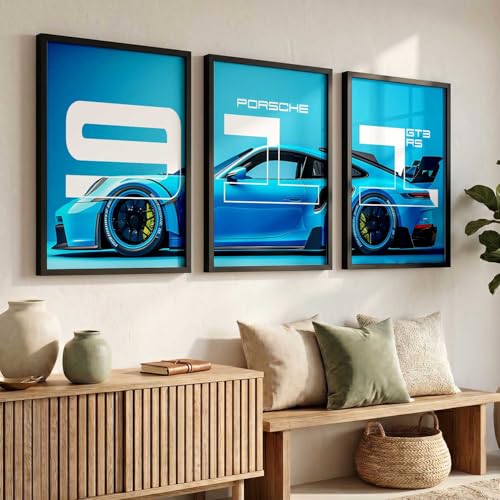 HOTHOUSE Porsche Cars Framed Posters Set of 3 Pack of 3 - Image 4