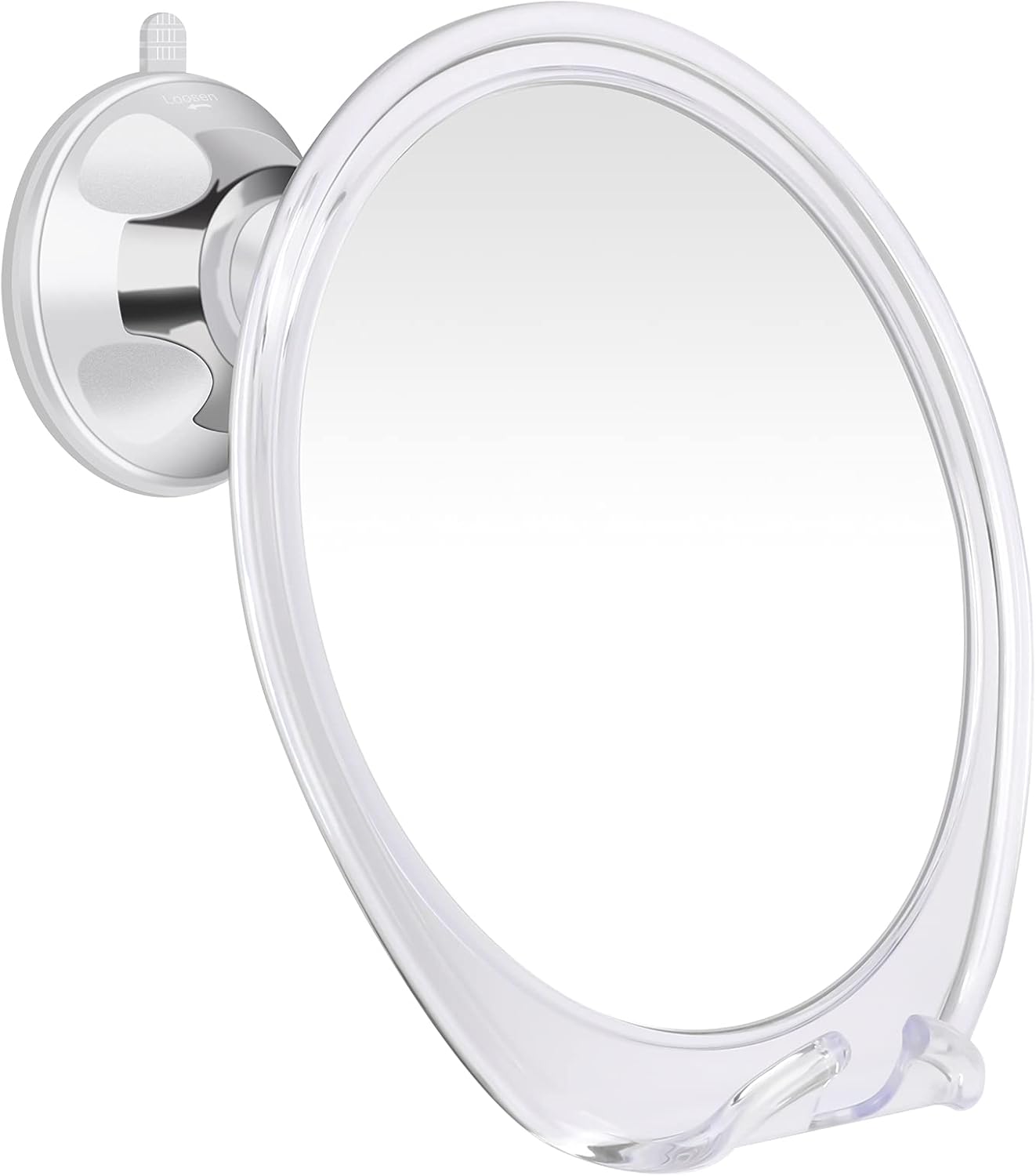 Onemango Shower Mirror, Fogless Bathroom Shaving Mirror with Razor Hook, 360° Swivel Suction Portable Shower Makeup Mirror -