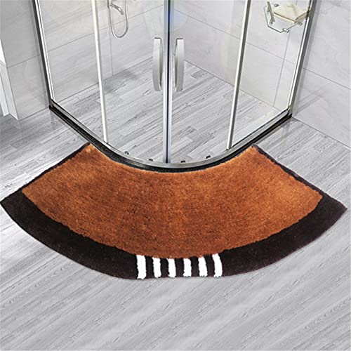 Tapis de bain antidérapants ultra absorbants à structure semi-circulaire