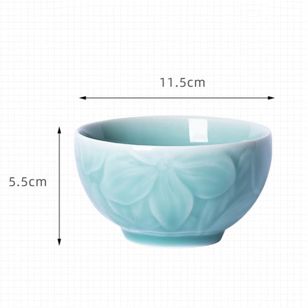 Ceramic Bowl Chinese Tableware Porridge Small Soup Celadon Household 4.5 Inch Rice