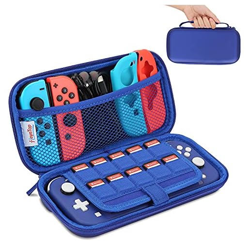 HEYSTOP Funda Compatible con Nintendo Switch Lite, Accesorios Nintendo Switch Lite con 10 Juegos de Nintendo Switch Organizador de Tarjeta, Nintendo Switch Lite Funda Accesorios - Azul