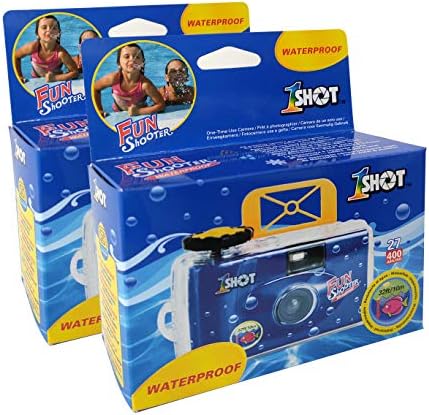 1 Shot Disposable Camera Waterproof 35mm Underwater Single Use Film Camera One Shot Fun Shooter 400 ASA/ISO 27 Exposures 2-Pack