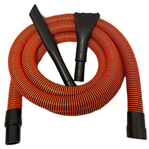 Mr. Nozzle Wet/Dry Vacuum Hose Cleaning Kit, 15' Long Crushproof Hose Fits 2-1/4" Inside Diameter Inlet Port, Includes Professional Detailing Crevice Tool and Nozzle Attachments, Orange