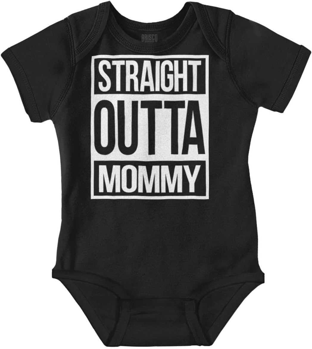 Brisco Brands Straight Outta Mommy Hip Hop Baby Romper Boys or Girls
