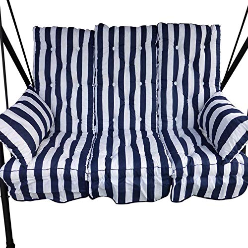 Garden Swing Seat Replacement Cushion For 3 Seater Garden Swingseat Hammock - W160 x D50 x H12cm