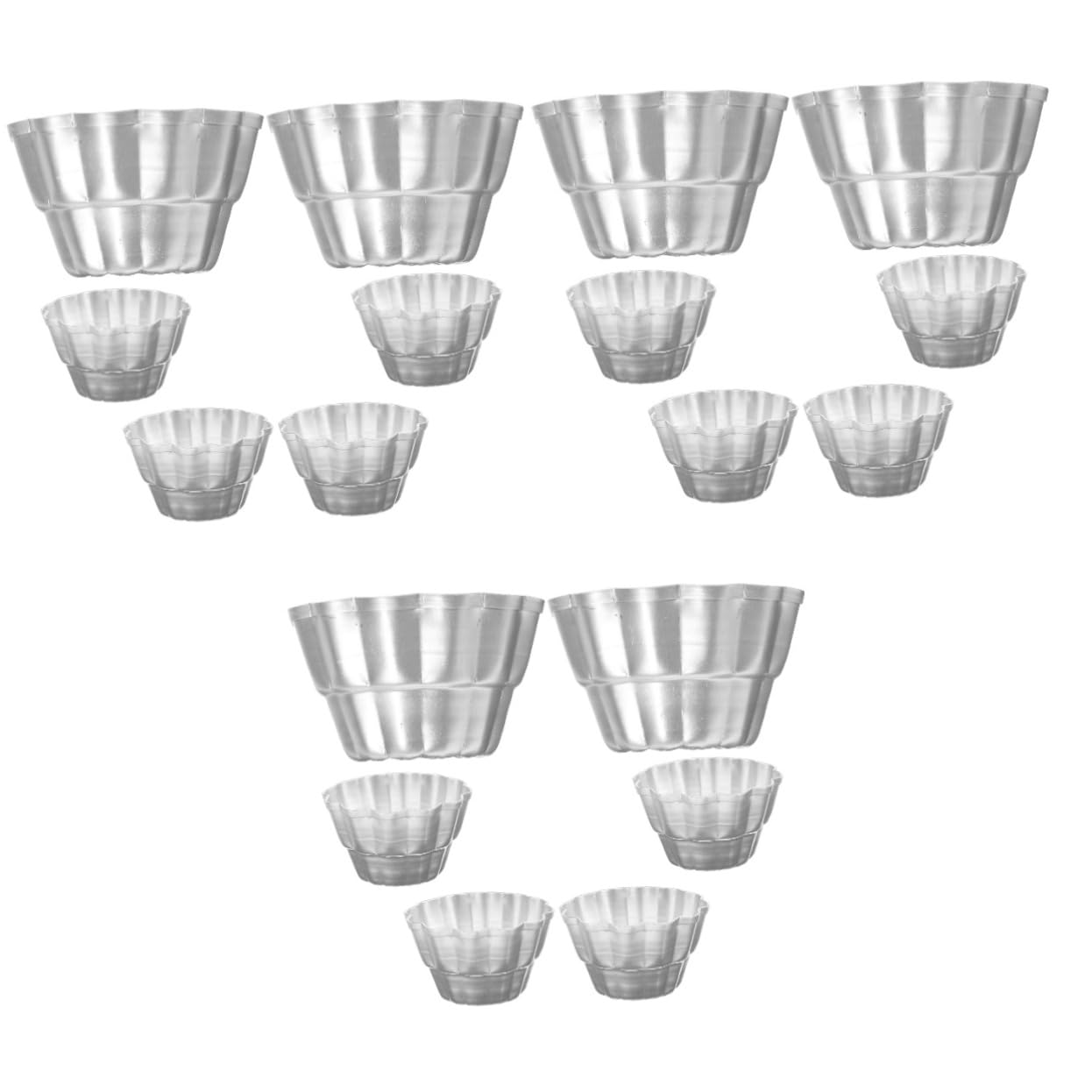 TOPBATHY 18pièces Moules à Pudding Aluminium Lot De Antiadhésifs Pour Gâteaux Et Pouding Ustensiles De Cuisine Pour Pâtisserie