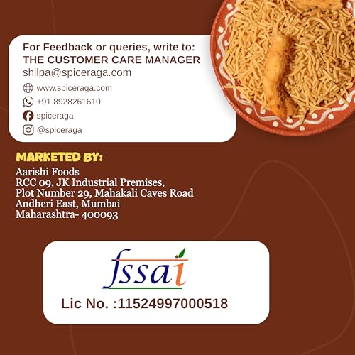 Image of SpiceRaga | Bikaneri Bhujia (Pack of 25) | No Palm Oil | Pure Groundnut Oil | No Trans Fat | Crispy & Spicy Teatime bhujiya Namkeen Snack | Healthy Namkeen Bhujia | 750g (30g per product)