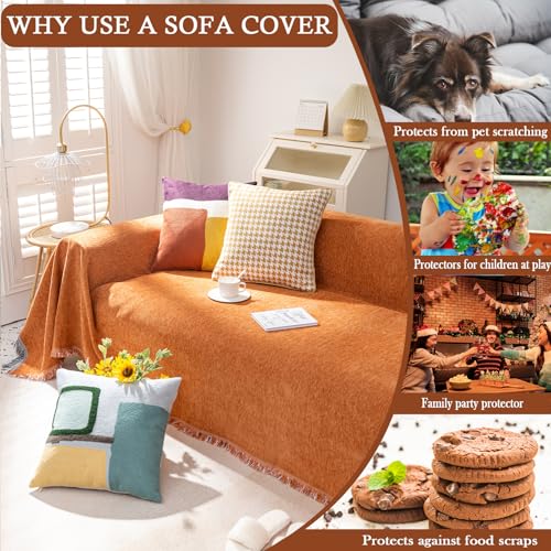 Handontimebruntorangesofacovercouchcoversforsofawashableloveseatcoverssoftchenillecouchcoverfordogssolidcaramelcouchcoversfor3cushioncouchsofapetfriendly71x118 Urban Country Home Decor Handontime brunt orange sofa cover couch covers for sofa washable loveseat covers soft chenille couch cover for dogs solid caramel couch covers for 3 cushion couch sofa pet friendly 71 x118 urban country home decor