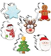 FUSOTO 6PCS Christmas Cookie Cutters, Holiday Xmas Cookie Cutters Christmas Shapes - Gingerbread ...