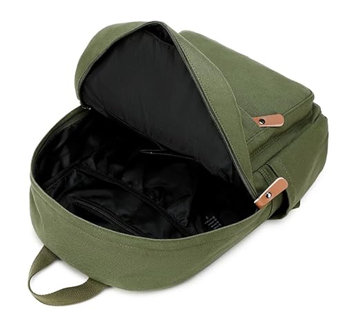Swacort Lightweight School Backpack For Boys Girls Durable Small Travel Laptop Backpacks For Women Carry On Gym Bag Canvas Bookbag Tactical Travel Back Pack Army Green thumb #6