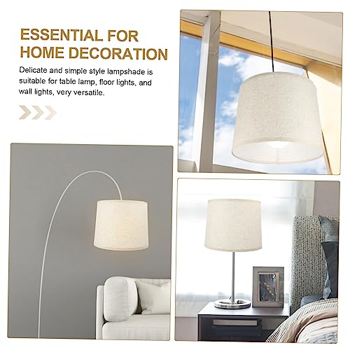 Image of Cabilock Elegant Linen Lampshade Small Lamp Shades Drum Lampshades for Modern Lamps