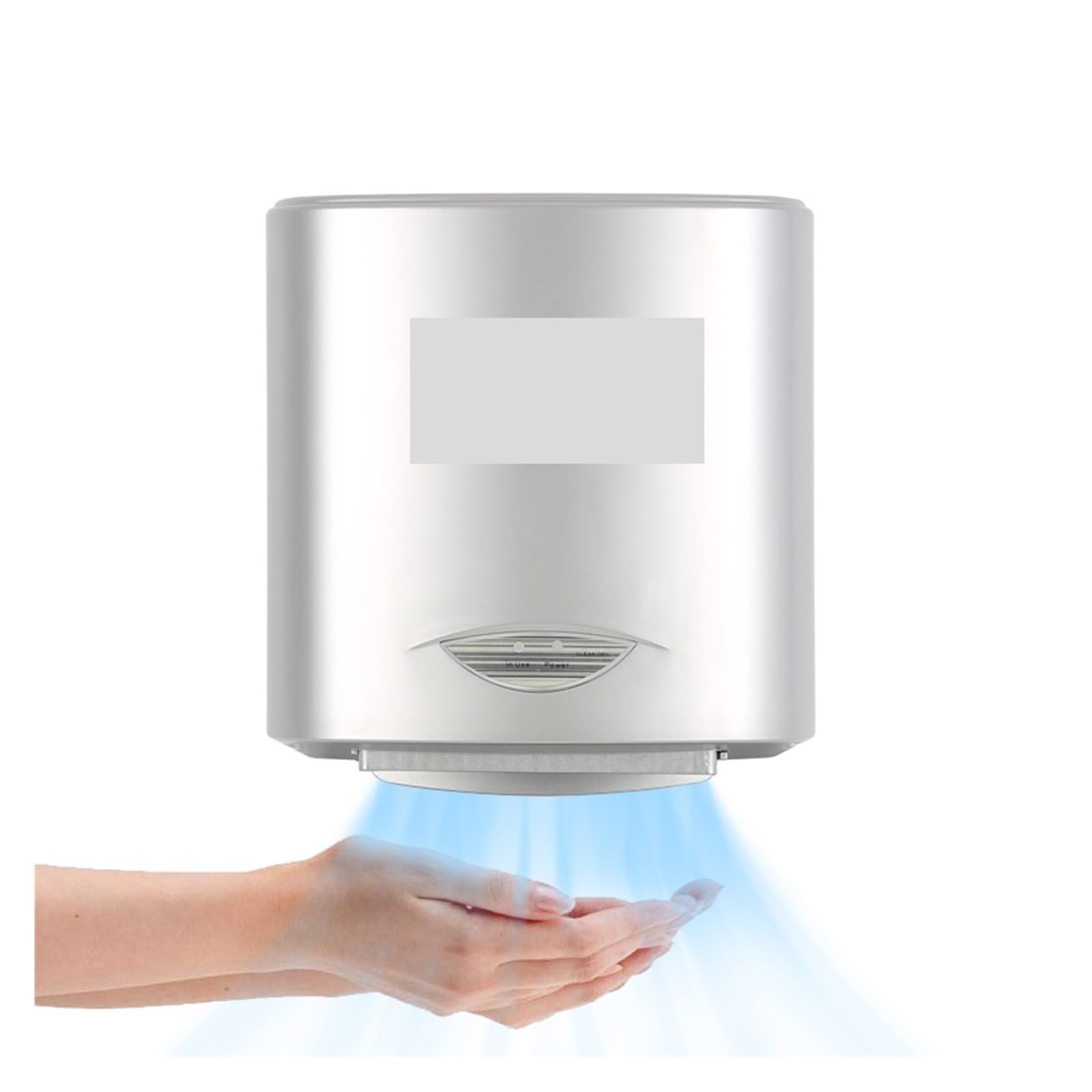 Secador de Manos, Secador De Manos Sensor Infrarrojo Eléctrico Para Inodoro, Interruptor Aire Caliente Automático Para Baño, Soplador Instalación Sin Perforaciones(White)