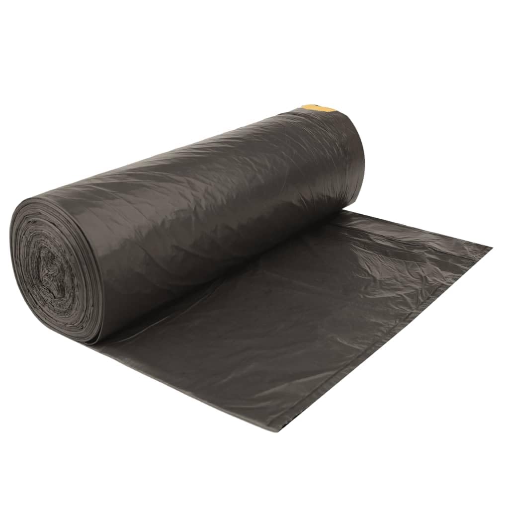 Papeleras con cordones 250 piezas negro 120L bolsas de basura extra resistentes a fugas para el hogar, oficina, camping, senderismo, picnic