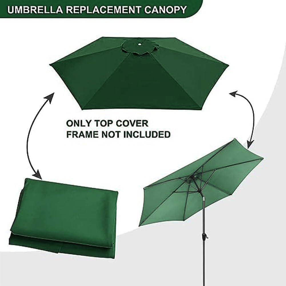 Patio Outdoor Table Market Yard Umbrella Replacement Top Cover 200cm/270cm/300cm Universal Umbrella Replacement Cloth Waterproof