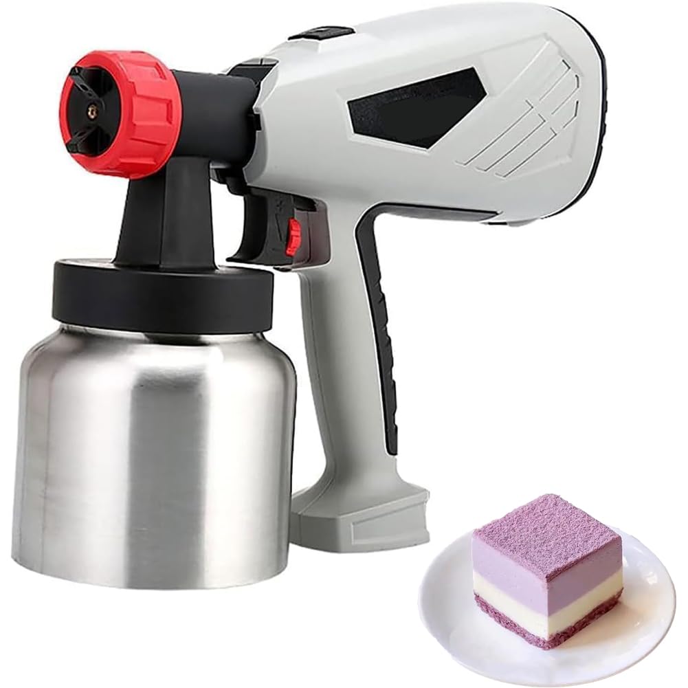 Pistola A Spruzzo Elettrica per Torte, Macchina per Sabbiatura di Dessert, Spruzzatore Portatile per Dolci, Pistola per Sabbiatura di Torte di Grande capacità, Acciaio Inossidabile