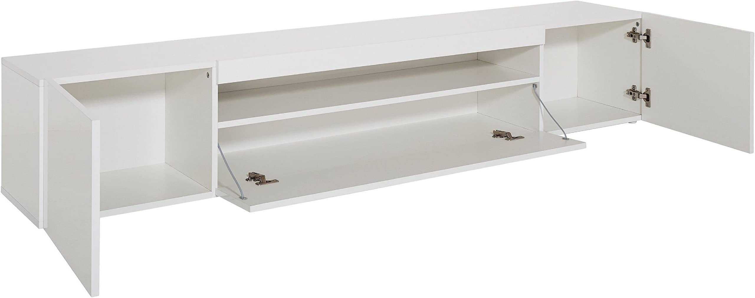 Web Convenienza Mobile TV con 3 Ante - Made in Italy - Mobile Televisore con Ante e Ripiano Vuoto Collezione Frozen per Soggiorno Cucina Sala da Pranzo Design moderno e Spazioso
