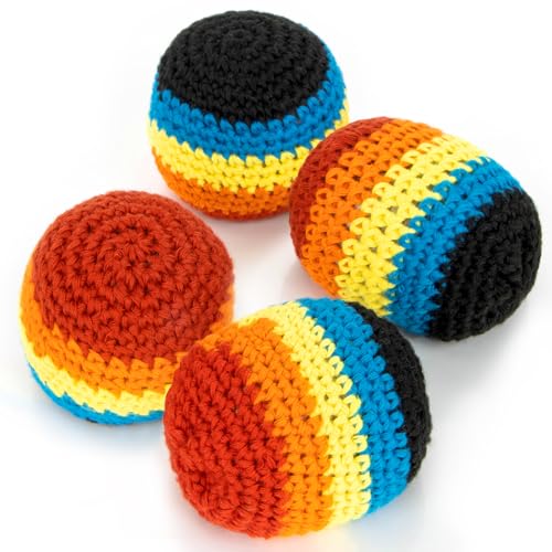 RAINFLOW Juggling Sacks Crochet - 4 Packs...