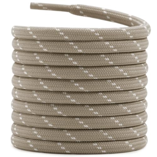 Image of DELELE 2 Pair Thick Round Climbing Shoelaces Hiking Shoe Laces Boot Laces