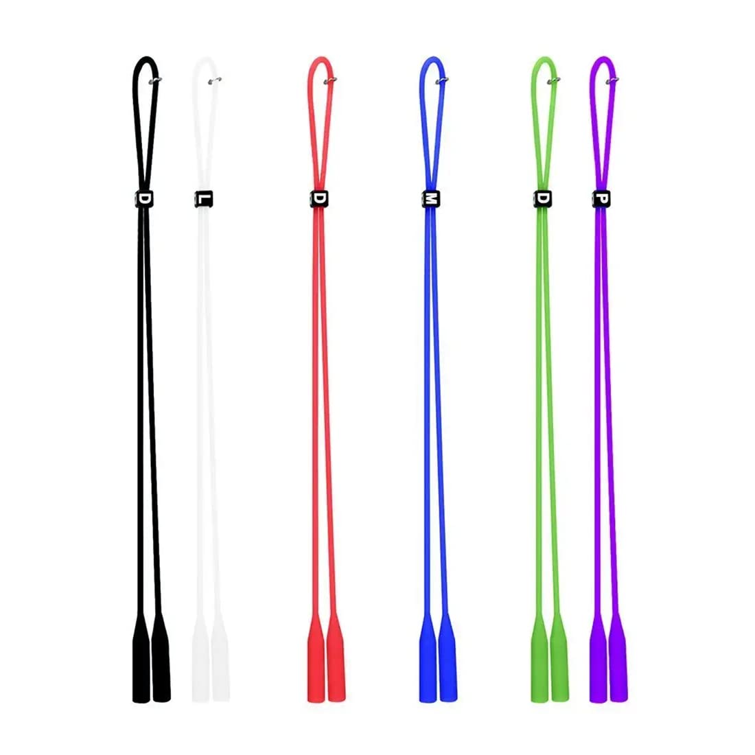Tomedeks Correa para gafas 6 piezas, cadenas de colores para presbicia y correas para gafas de sol, cadenas para gafas de cordón para hombres y mujeres, multicolor