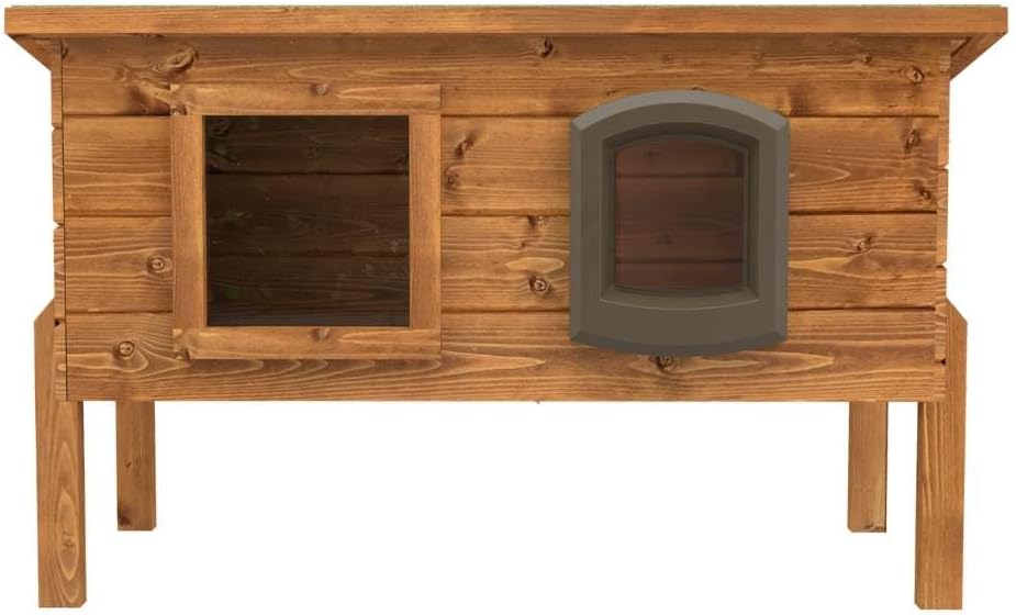 – The Hutch Company Cat Kennels (Tan, Self Heating Microchip XL)