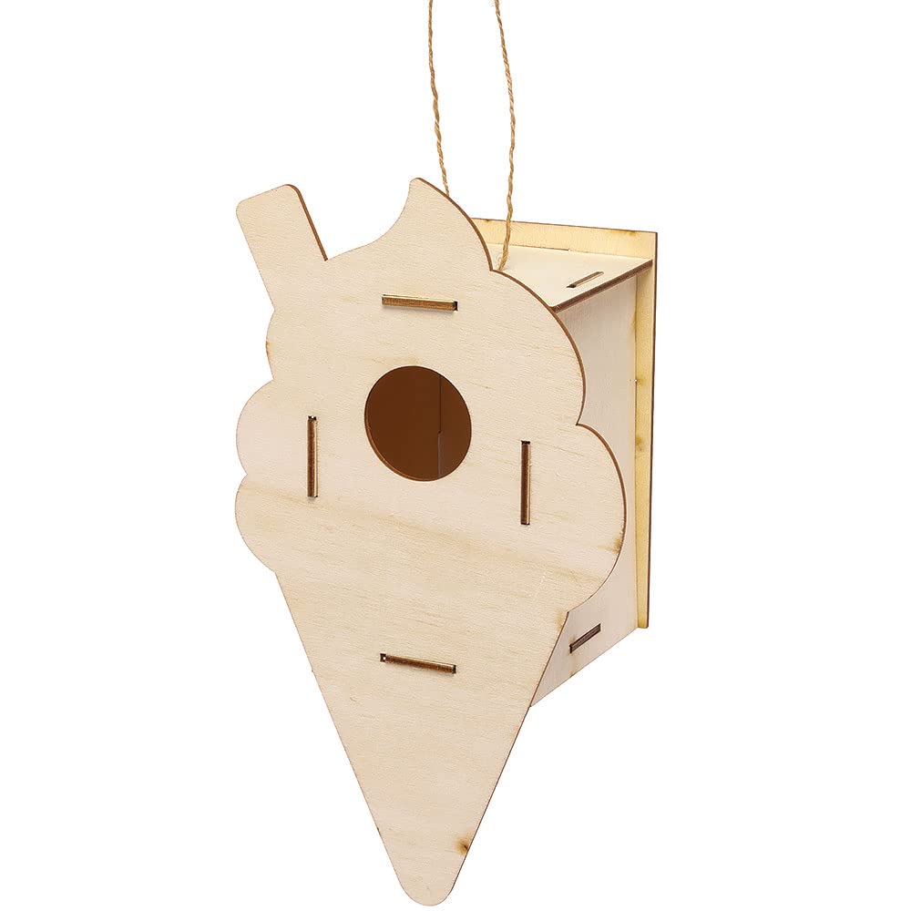 Porte Clés en Bois motif Oiseau et Point de Croix Porte Clés en Bois motif Oiseau et Point de Croix