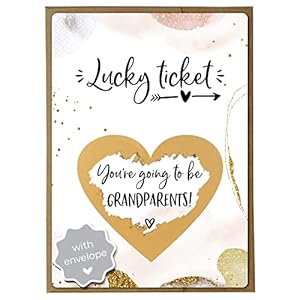 Joli Coon Pregnancy announcement scratch off cards - You are going to be grandparents - Grandparents pregnancy scratch off announcement with envelope Joli Coon Pregnancy announcement scratch off cards You are going to be grandparents Grandparents pregnancy scratch off announcement with envelope