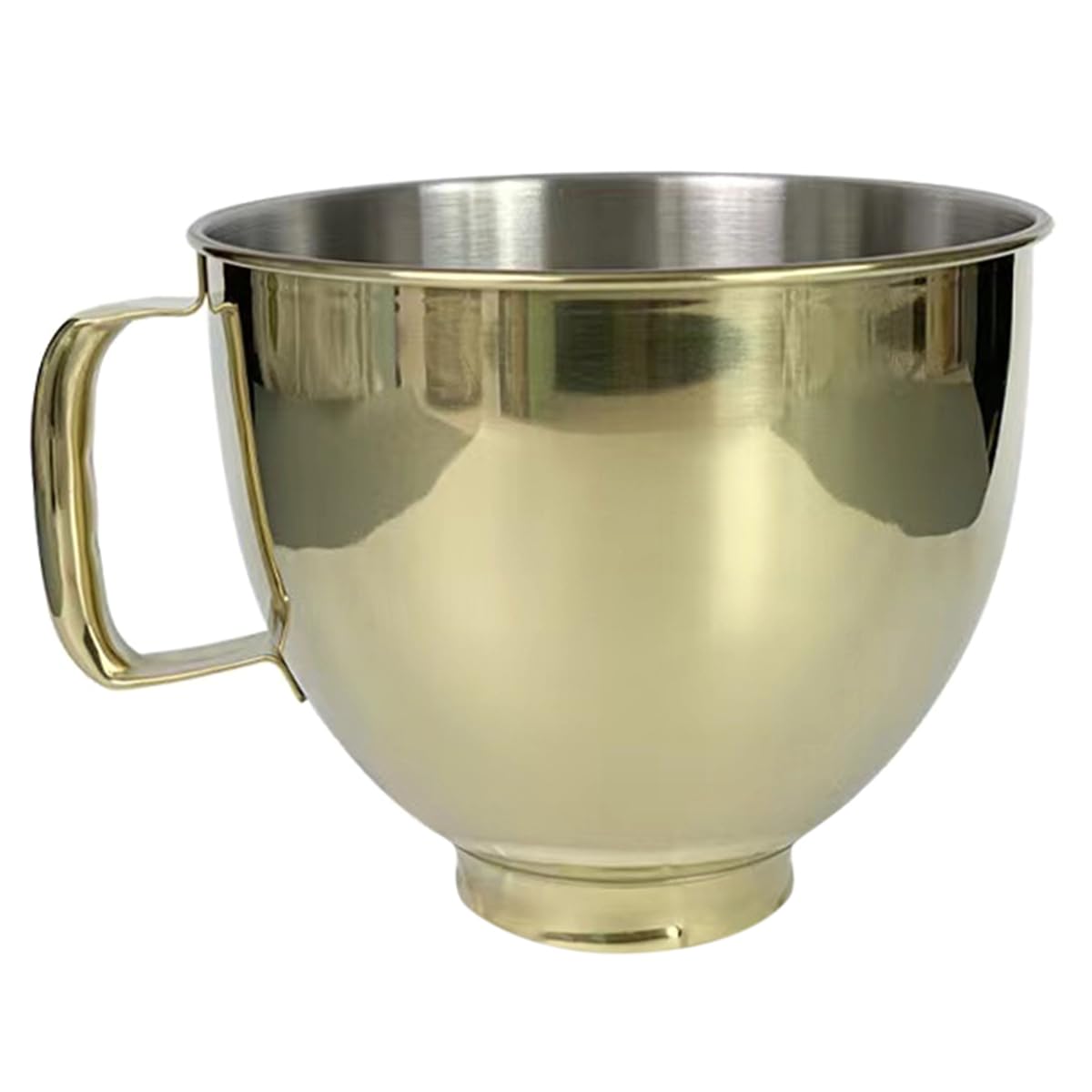 CTRLZS Fits All 4.5 and 5 Quart Mixer Bowls-Brilliant Gold Stainless Steel Home Kitchen Machine Accessories A