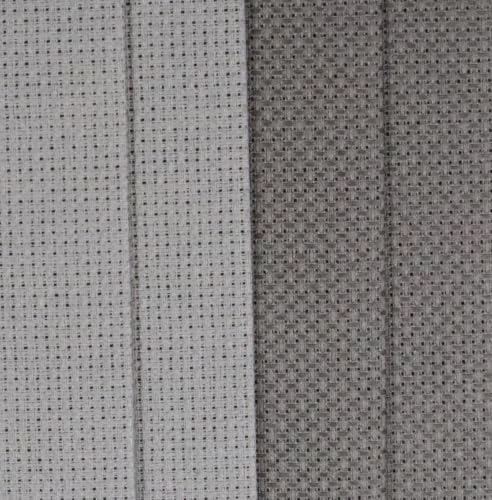 Image of KCS 4 /6 pc of 12 inch x 18 inch(30cmx45cm) 16 Count Cotton Aida Cloth Cross Stitch Fabric (4 pc,Medium Grey+Dark Grey)