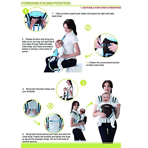 Babydrager, 4 multifunctionele cabriotdragers, ergonomische heupstoel, instelbare ventilatie. roze - Image 8