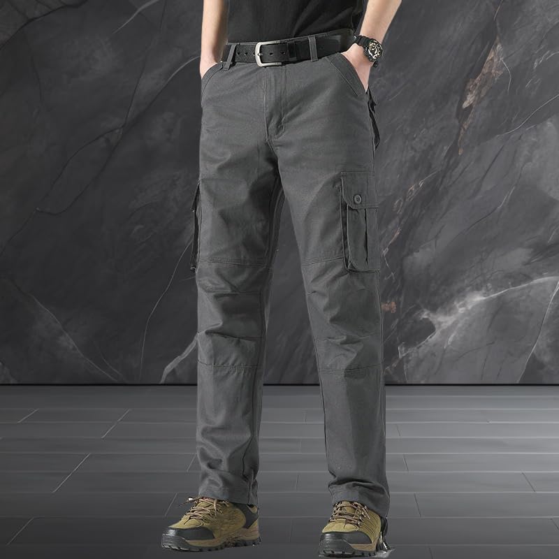 Pantalon cargo décontracté homme à jambe droite confortable