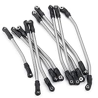 Runup Edelstahl-Verbindungsstangengestänge 313 mm Radstand für Axial SCX10 II 90046 1/10 Raupenauto-Upgrade-Teile – Ansicht 7