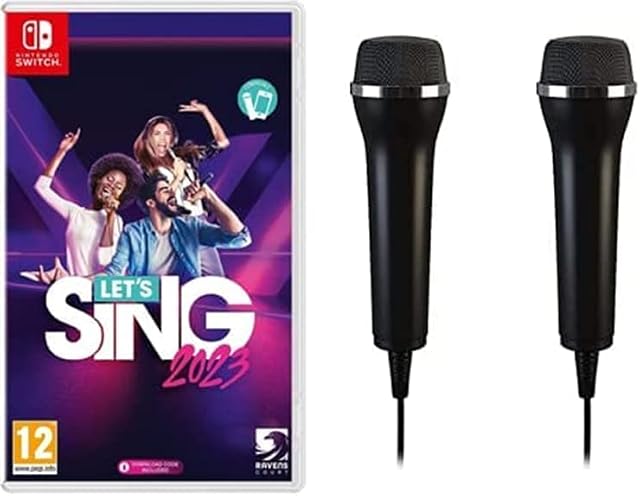 Let's Sing 2023 + 2 Mics Double Microphone Pack (Nintendo Switch)