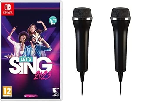 Let's Sing 2023 + 2 Mics Double Microphone Pack (Nintendo Switch)