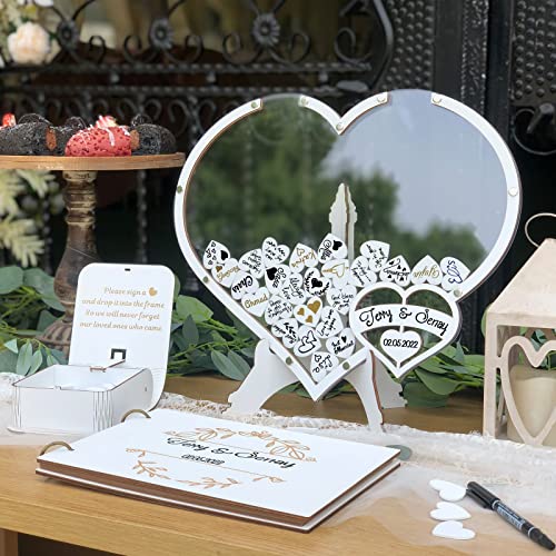 Livre d'or de mariage blanc pour immortaliser les vœux de vos invités