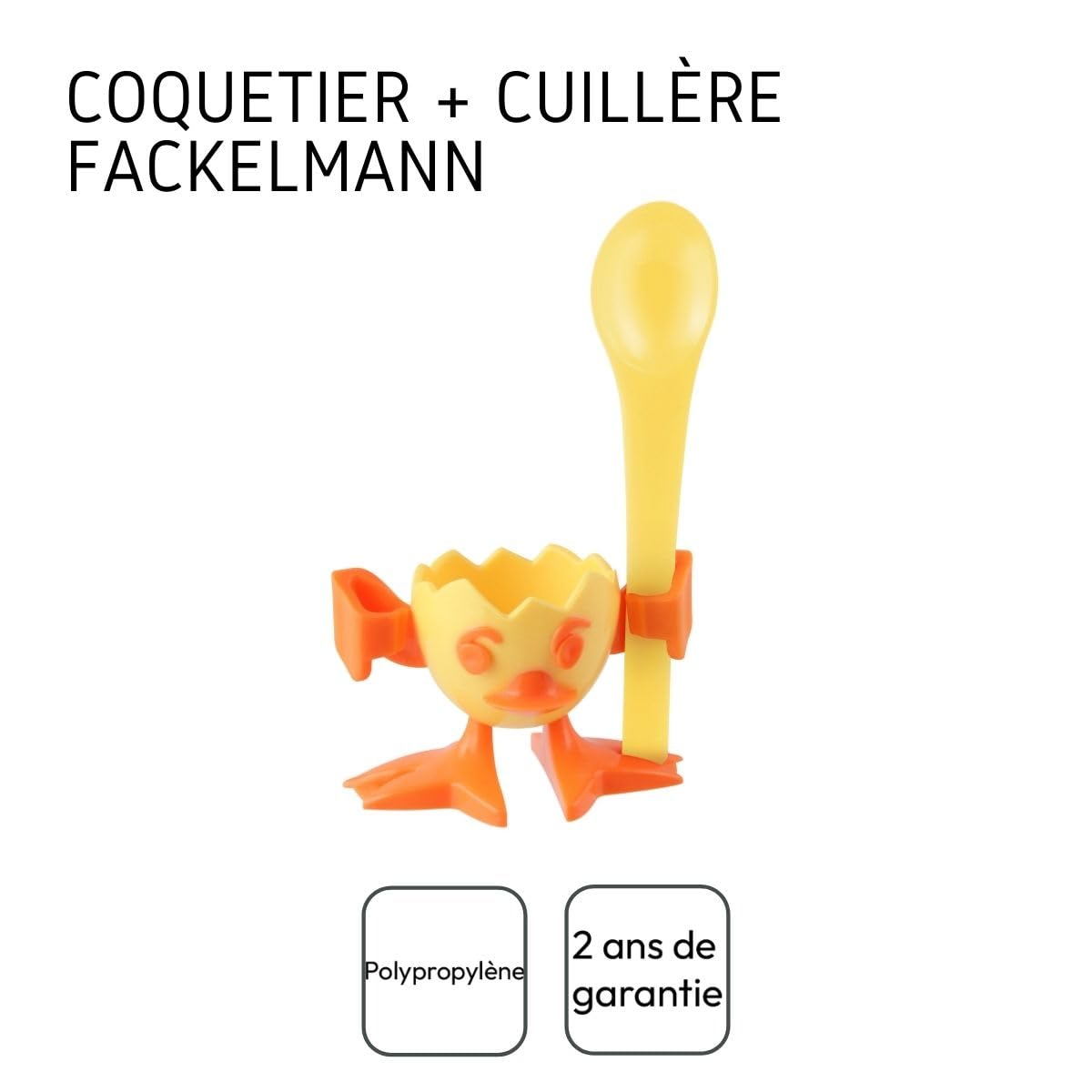 Fackelmann Lot De 3 Coquetiers En Plastique Assortis - Porte-Œuf Pour Petit Déjeuner Coloré Et Pratique