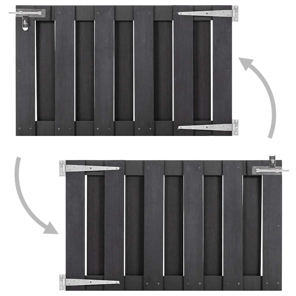 Willood Gartentor WPC 100 x 60 cm Grau