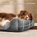 Bedsure Hundebett grosse Hunde – 89x63x17cm Hundesofa für grosse Hunde waschbar, Hundekorb mit abnehmbarer waschbarer Bezug, Hundecouch mit rutschfester Unterseite, kuschelweiches Hundebett groß, Grau