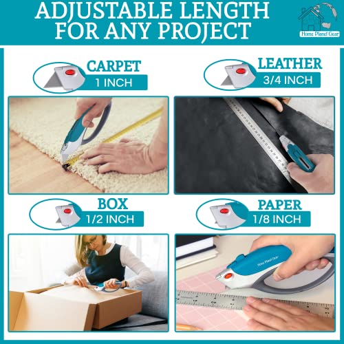 Box Cutter Retractable Utility Knife - Heavy Duty Box Cutter Knife Cardboard Cutter - Box Opener Razor Blades Utility Knife - Box Knife Carpet Cutter With 5 Sharp Blades #TOP4