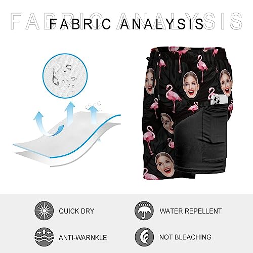 Cerburny Custom Face Mens Swim Trunks Personalized Beach Shorts Bathing Suit with Your Picture Printed Short with Pockets3
