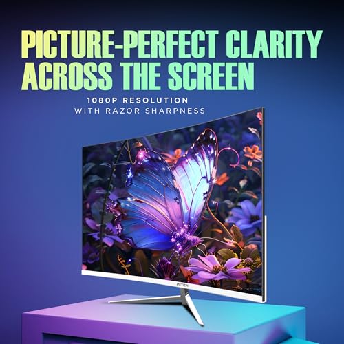 Image of Intex 22 Inch Curved Gaming Monitor | Full HD 1080p | 120Hz Refresh Rate | VA Panel | Frameless Design | Built-in Speakers | HDMI & VGA | Ideal for Gaming & Office