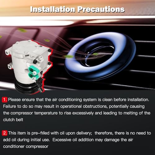Image of cciyu Air Conditioning Compressor Fit for Hyundai Accent 1.6L 2001-2005