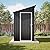 YOPTO 4×8 FT Lean to Metal Shed,Outdoor Heavy-Duty Storage Shed with Floor Base,All Weather Waterproof Garden Tool House W/Lockable Door&2 Air Vent,Reversible Door Design,for Backyard,Patio,Lawn,Black